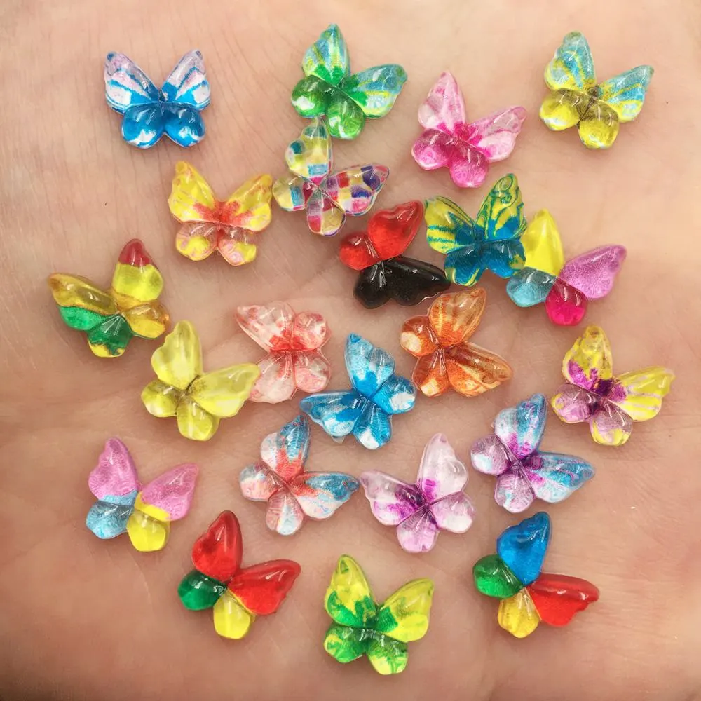 Nail Art Glossy - Mini mariposa Kawaii de 10mm con