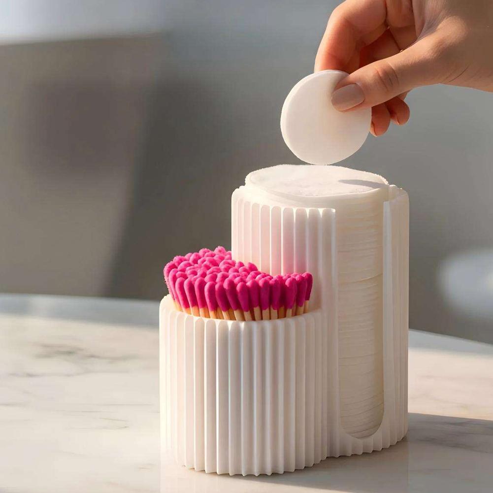 Nail Art Inspo - Caja de almacenamiento para hisopos de