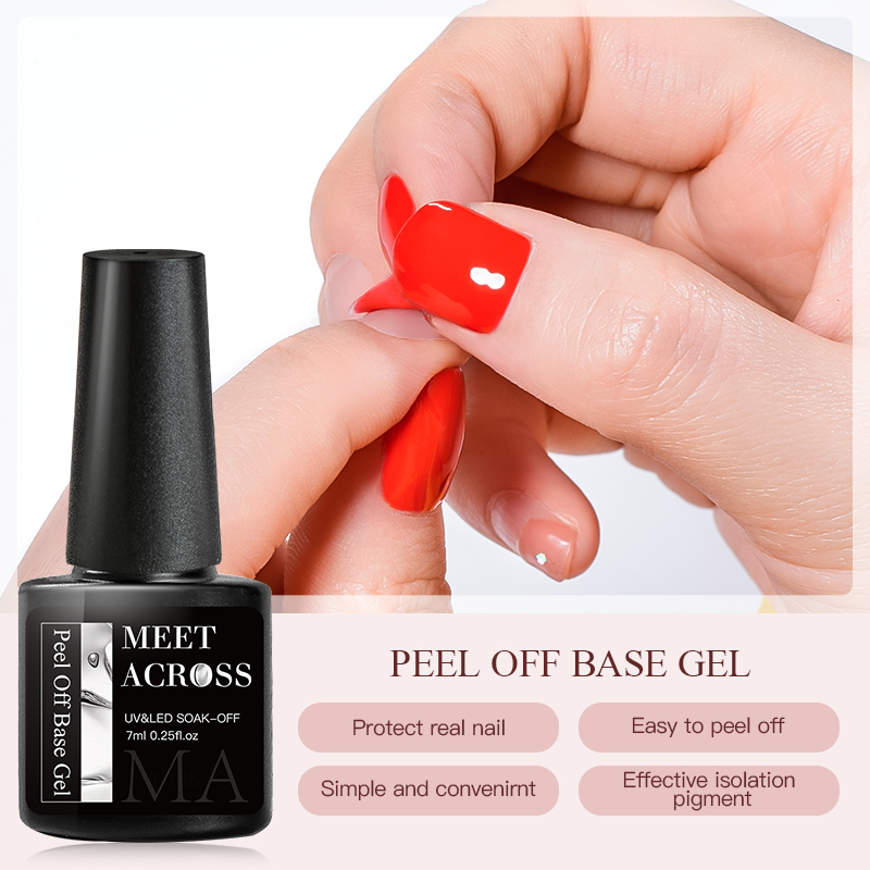 Peel Off Base Coat - MEET ACROSS-Gel Base de Gel despegable,
