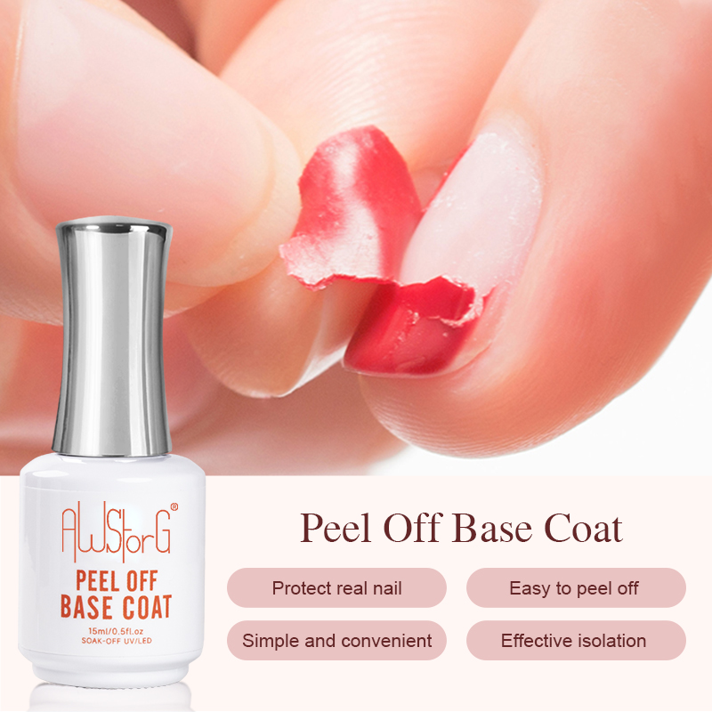 Peel Off Base Coat - AWStorG-esmalte de uñas de Gel UV,