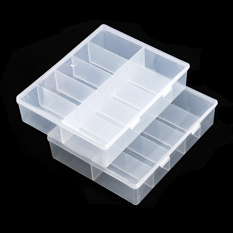Nail Art Inspo - Caja de almacenamiento transparente vacía con