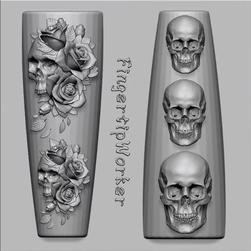 Juego de 2 moldes de silicona  - Nail Art Vintage reseña y precio