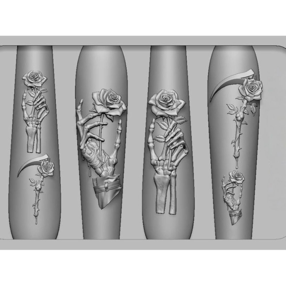 Juego de 2 moldes de silicona  - Nail Art Vintage reseña y precio