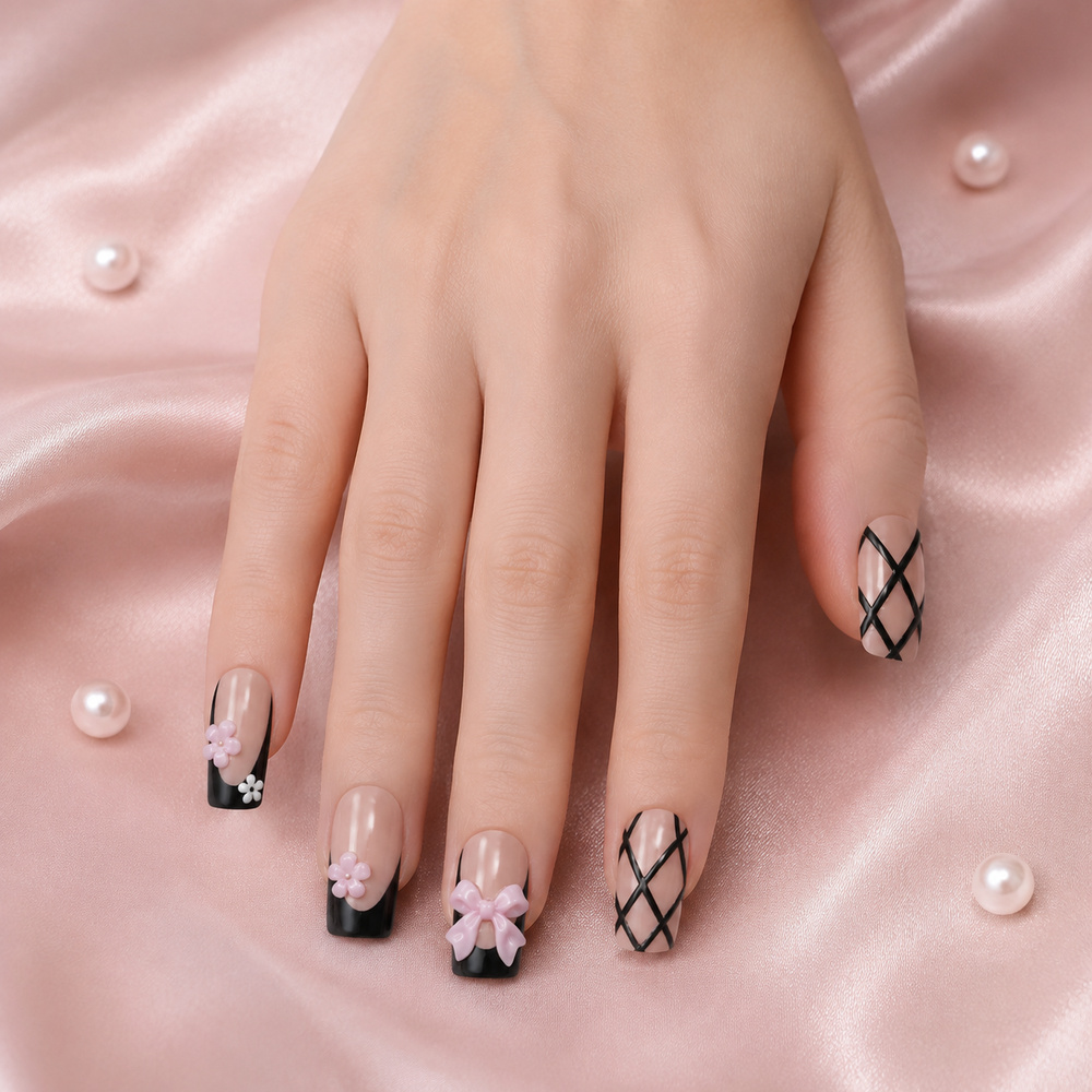Uñas postizas 3D con diseño de - Nail Art Glossy reseña y precio