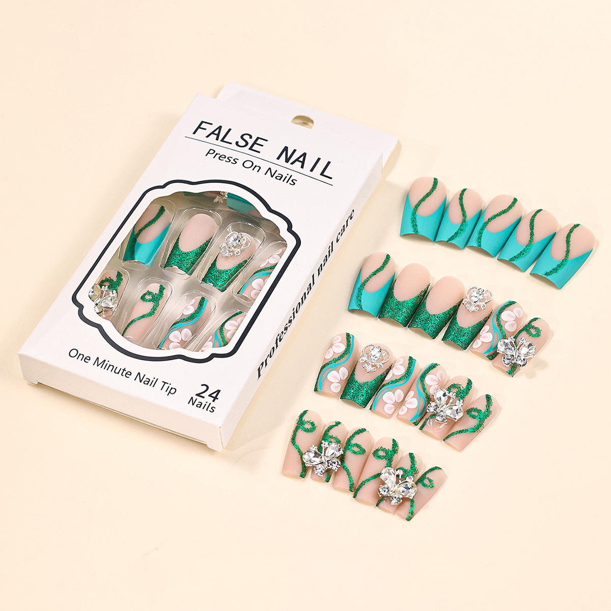 Uñas postizas de bailarina con - Nail Art Press On reseña y precio