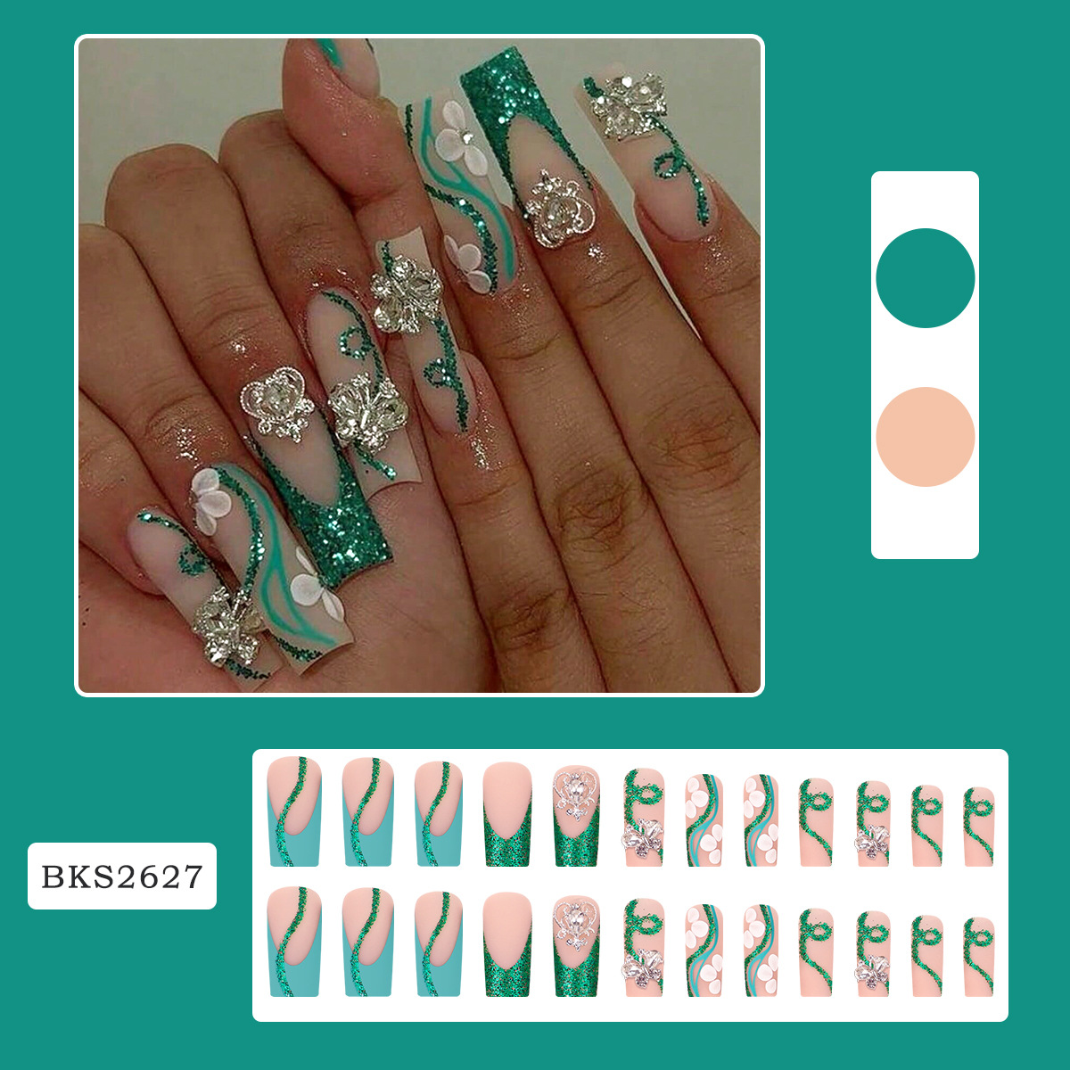 Uñas postizas de bailarina con - Nail Art Press On reseña y precio