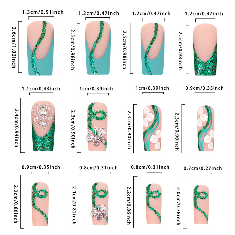 Uñas postizas de bailarina con - Nail Art Press On reseña y precio
