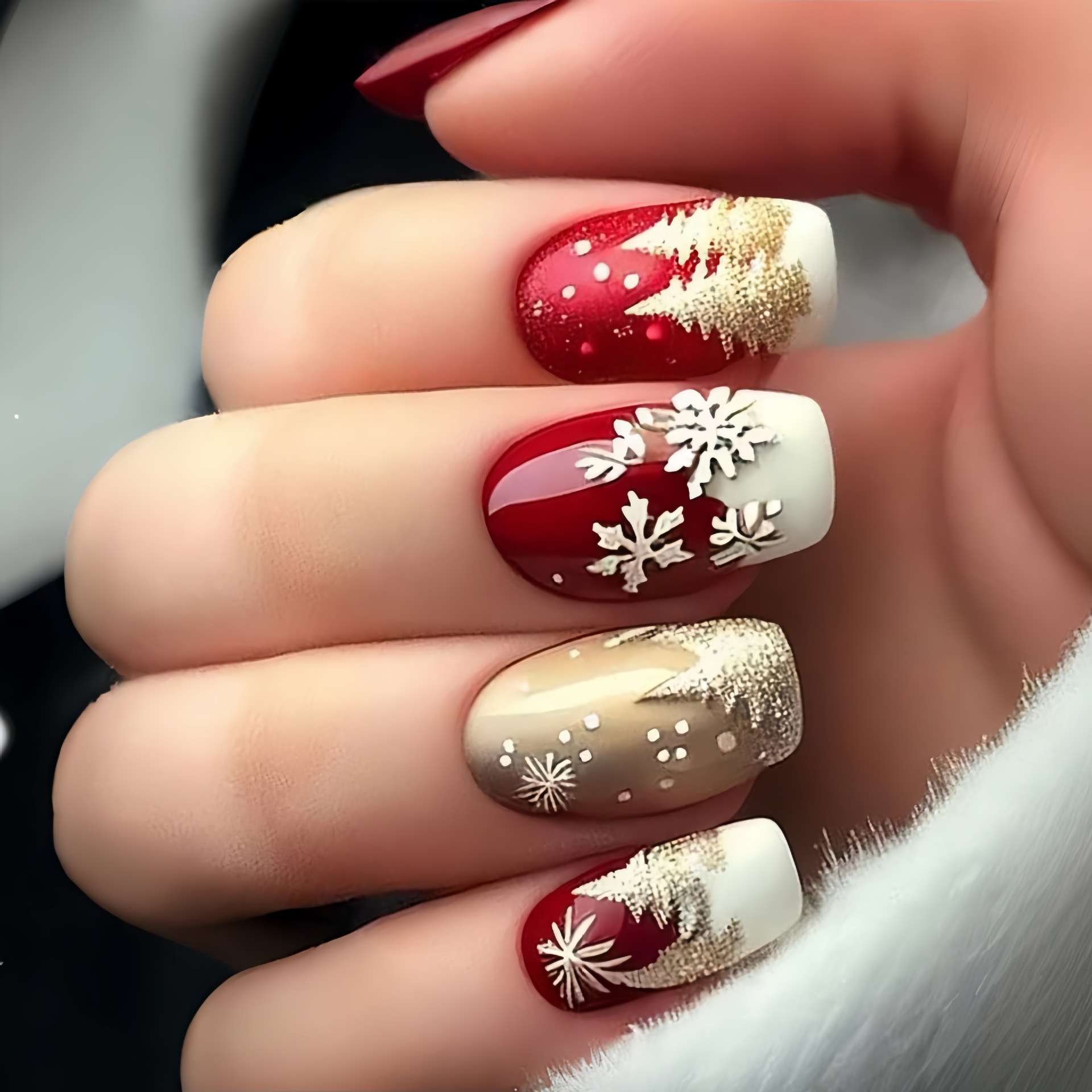 Uñas postizas medianas para fi - Nail Art Press On reseña y precio