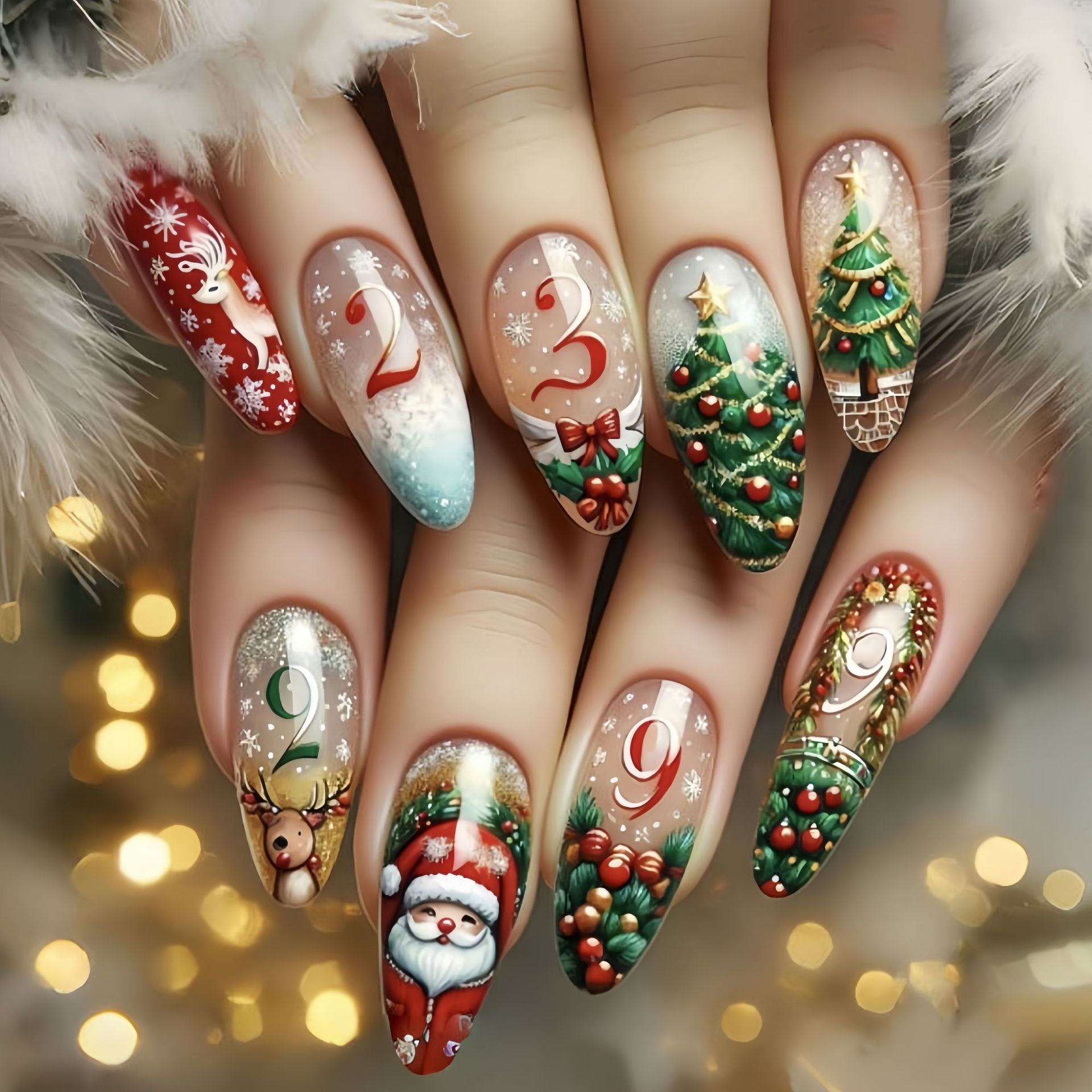 Uñas postizas medianas para fi - Nail Art Press On reseña y precio