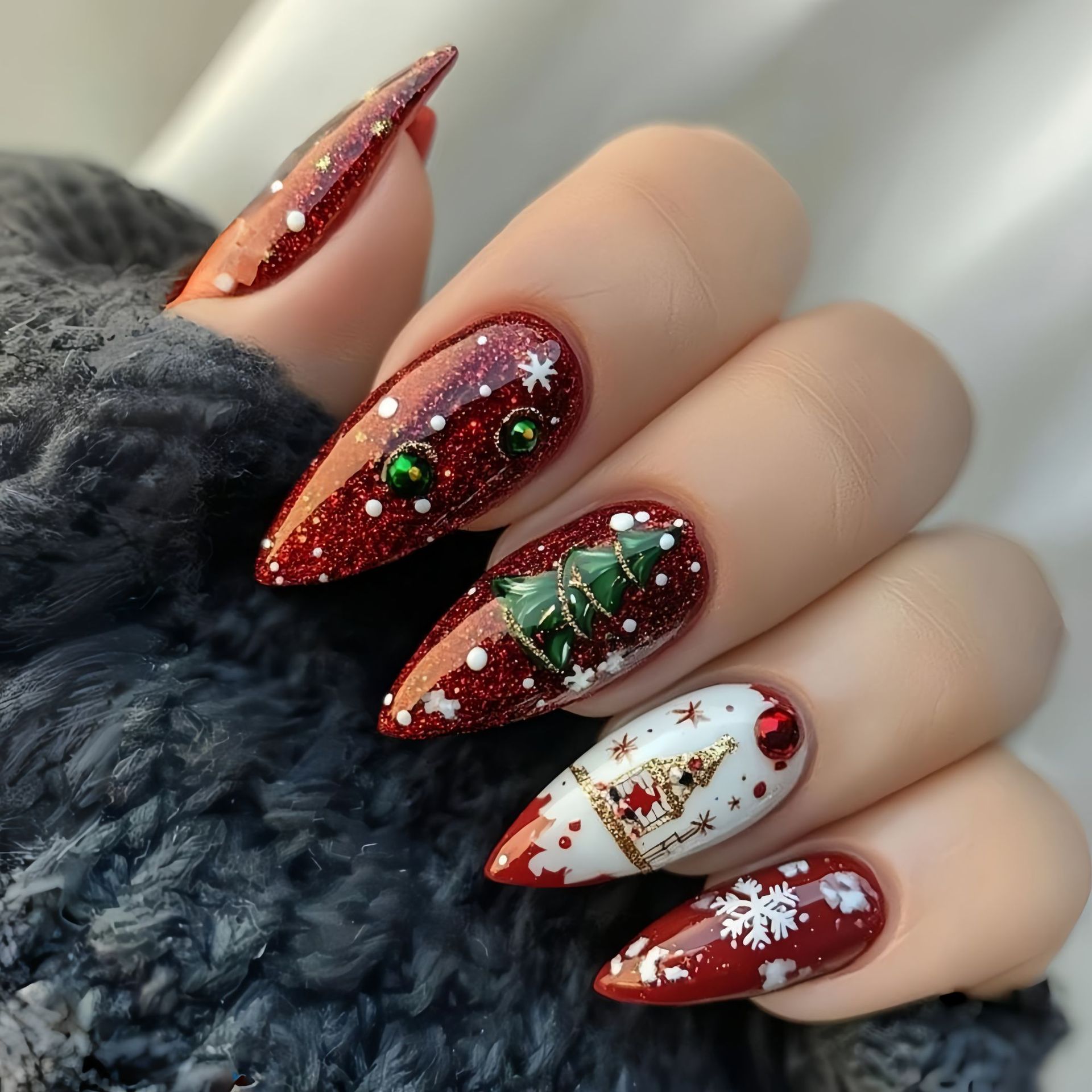 Uñas postizas medianas para fi - Nail Art Press On reseña y precio
