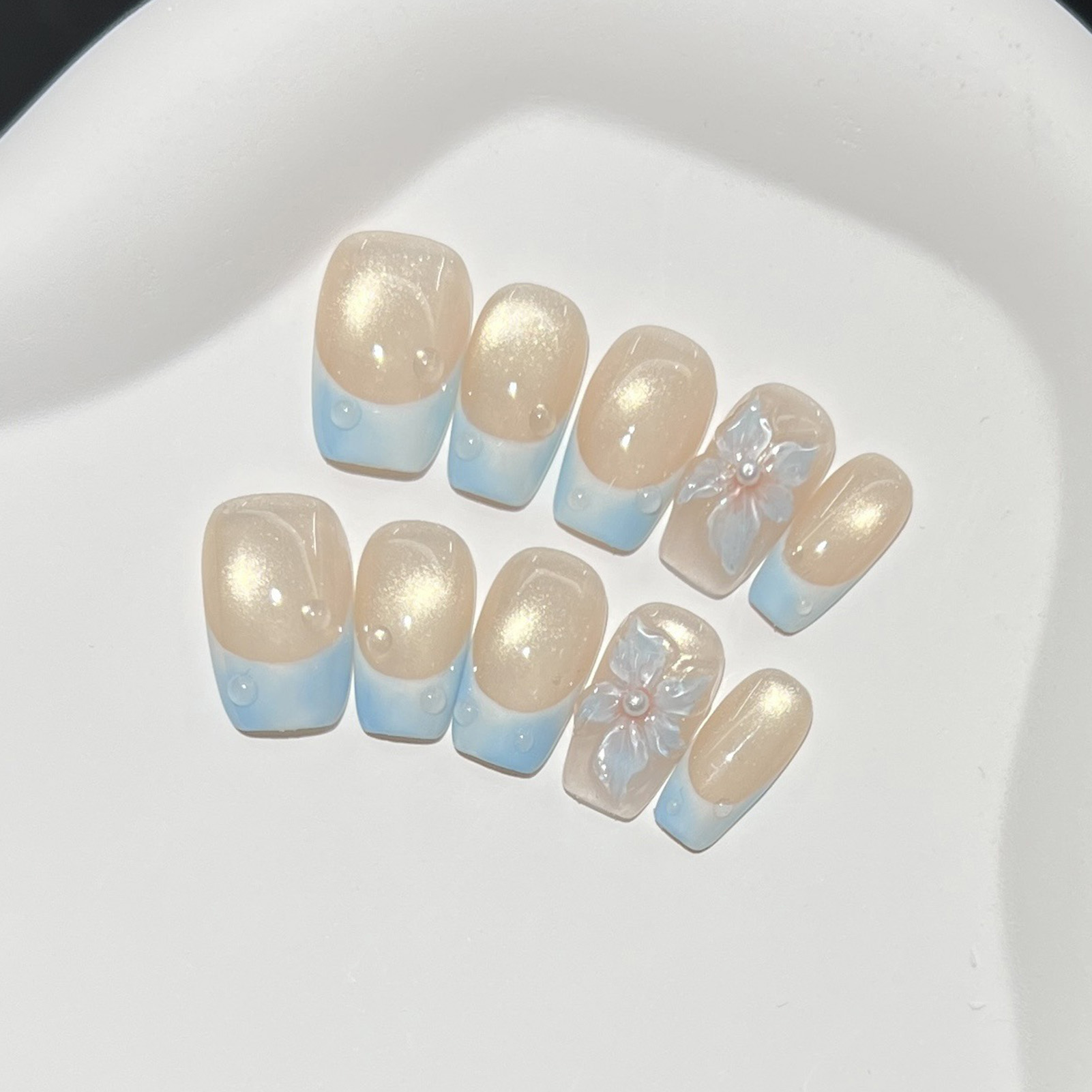 10 Uñas Postizas Francesas Azu - Nail Art Glossy reseña y precio