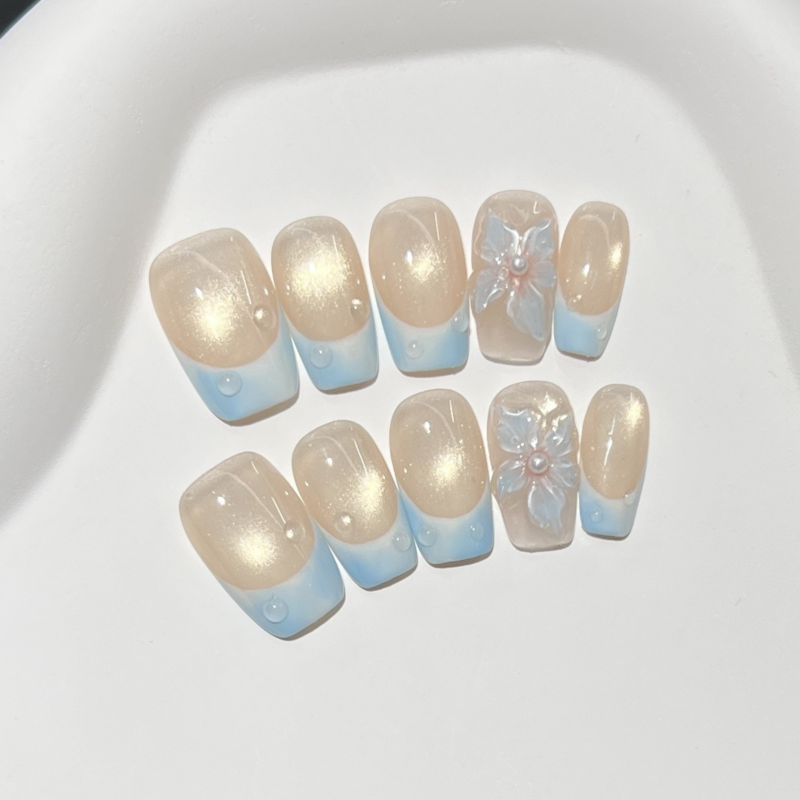 10 Uñas Postizas Francesas Azu - Nail Art Glossy reseña y precio