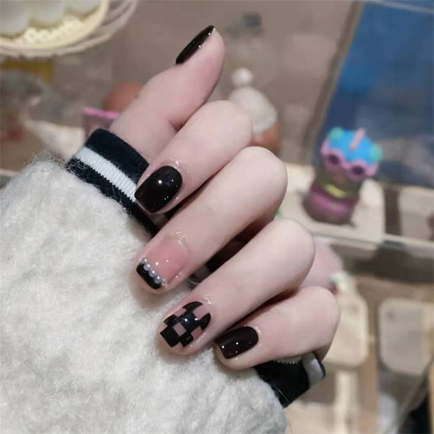 24 Uds. De uñas postizas corta - Nail Art Glossy reseña y precio