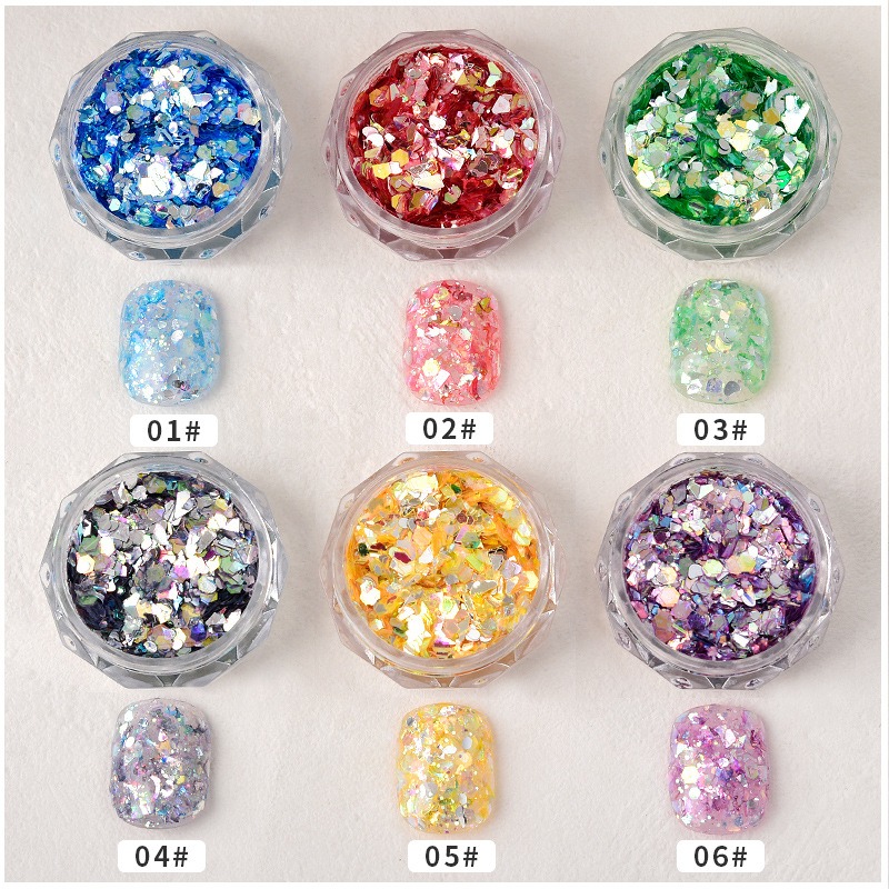 1 pieza de lentejuelas brillan - Nail Art Emerald Blue reseña y precio