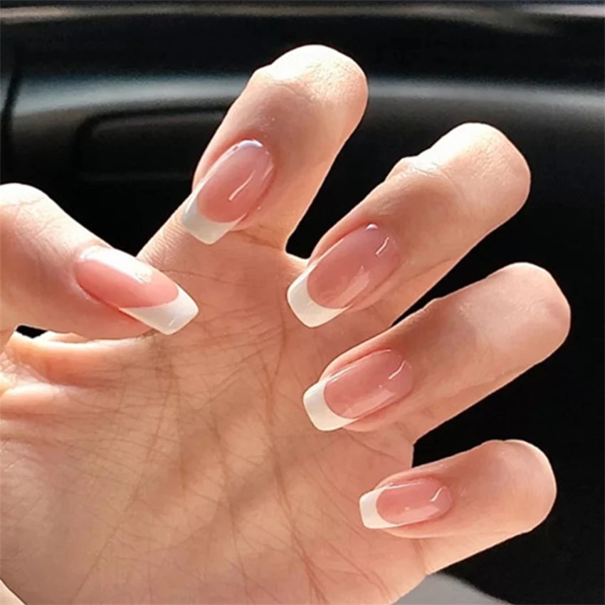 24 unids/set de uñas cortas mi - Nail Art Press On reseña y precio