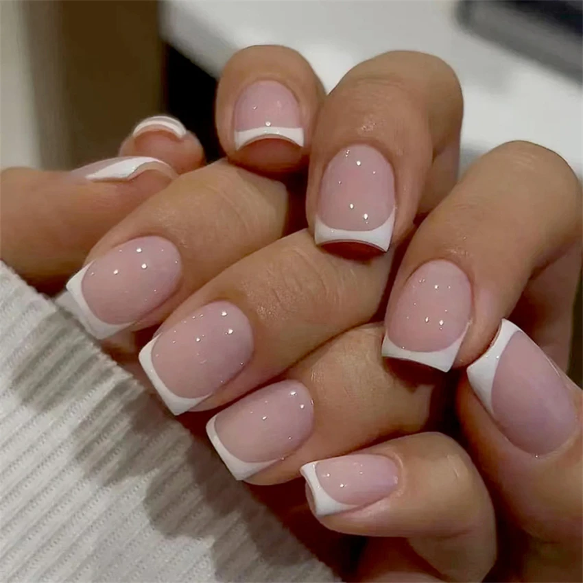24 unids/set de uñas cortas mi - Nail Art Press On reseña y precio