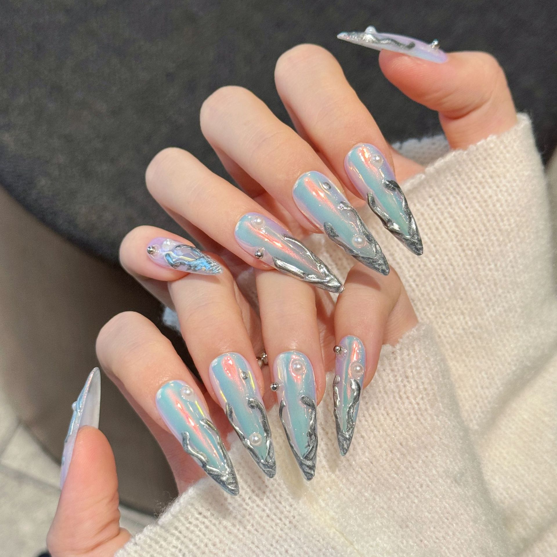 10 Uds. De uñas postizas de ag - Nail Art Press On reseña y precio