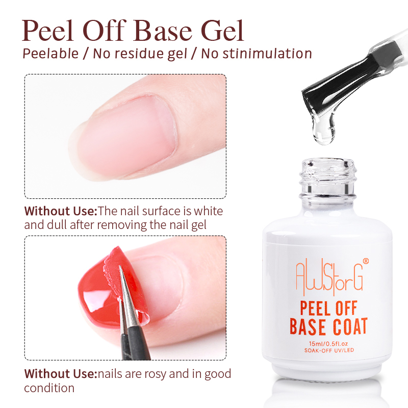 AWStorG-esmalte de uñas de Gel - Peel Off Base Coat reseña y precio