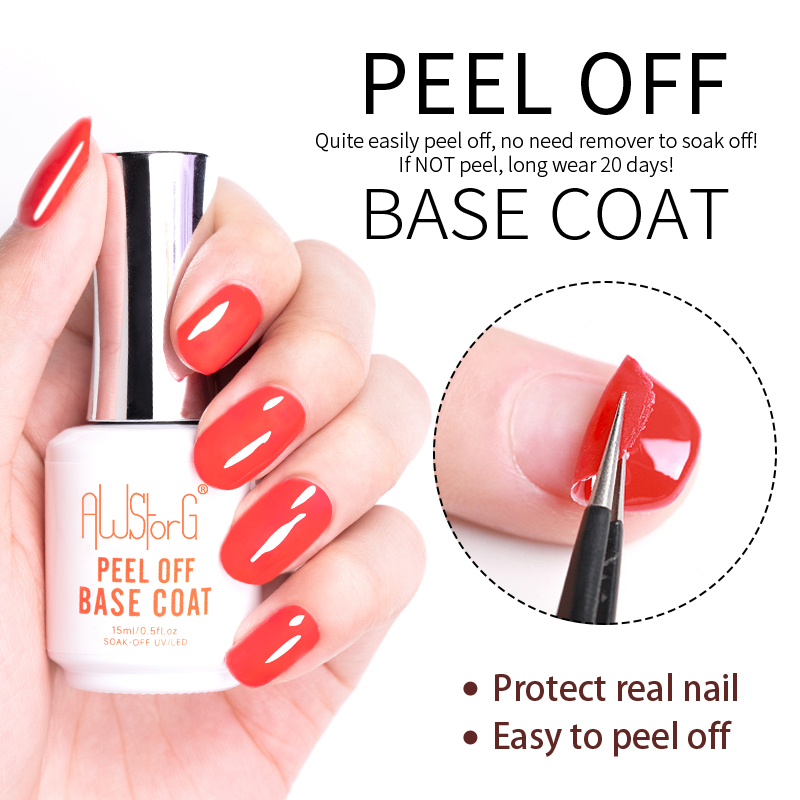 AWStorG-esmalte de uñas de Gel - Peel Off Base Coat reseña y precio