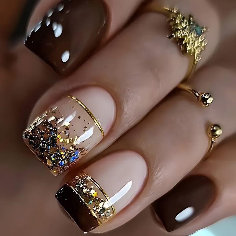 Uñas postizas cuadradas cortas - Nail Art Glossy reseña y precio