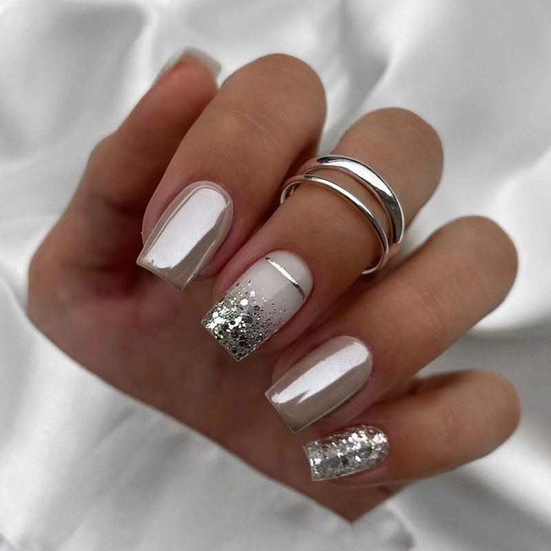 Uñas postizas cuadradas cortas - Nail Art Glossy reseña y precio