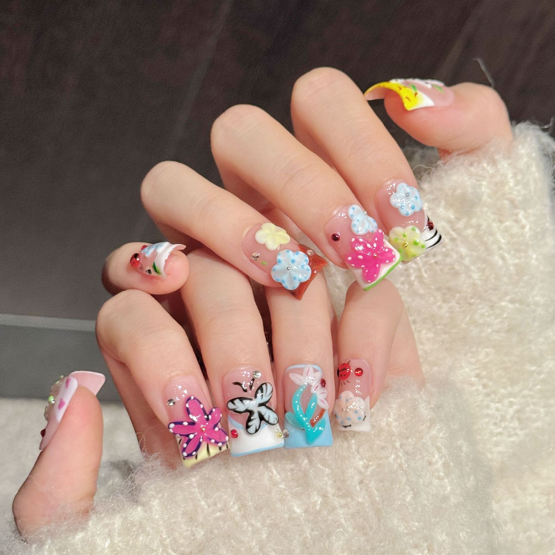 10PCS Uñas postizas hechas a m - Nail Art Press On reseña y precio