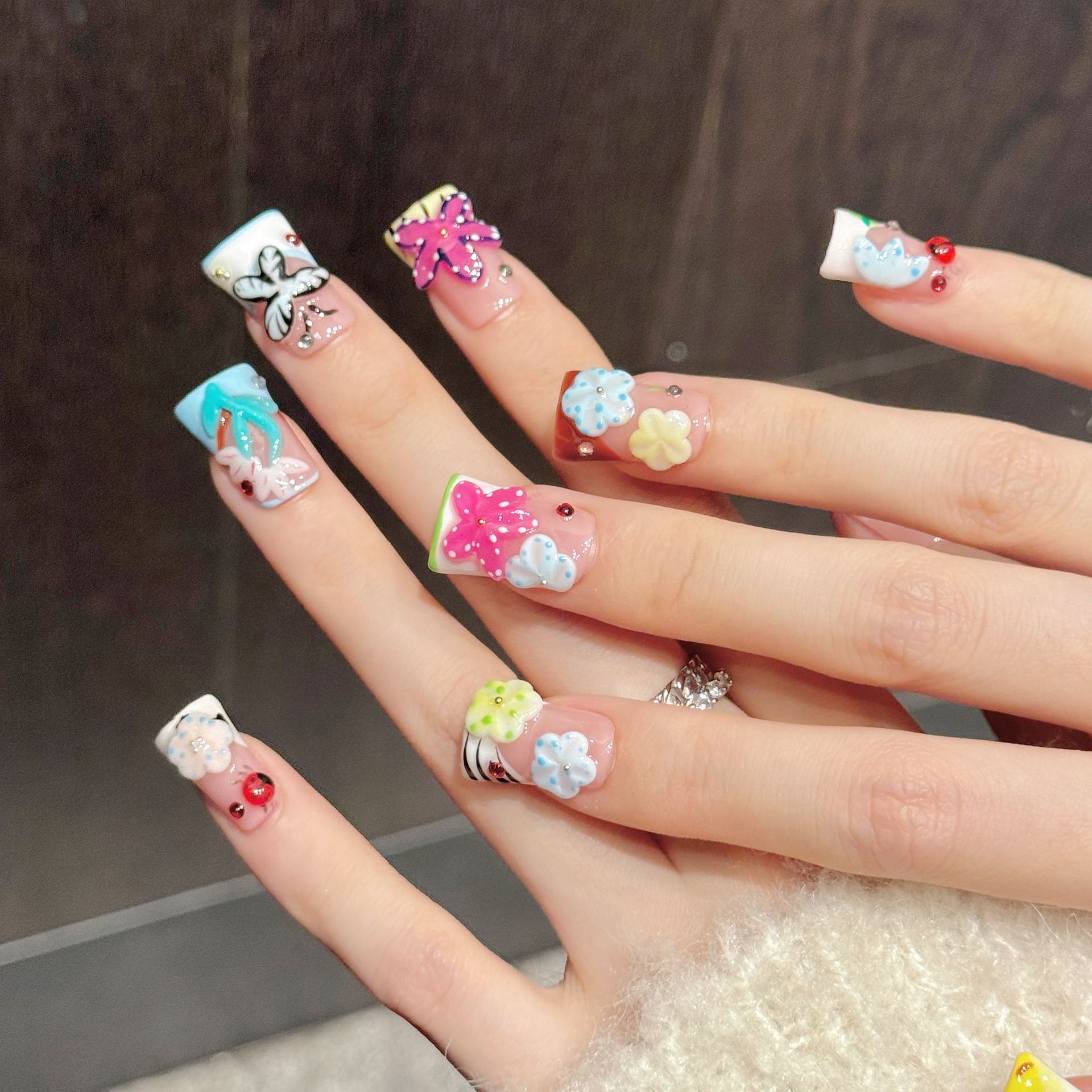 10PCS Uñas postizas hechas a m - Nail Art Press On reseña y precio
