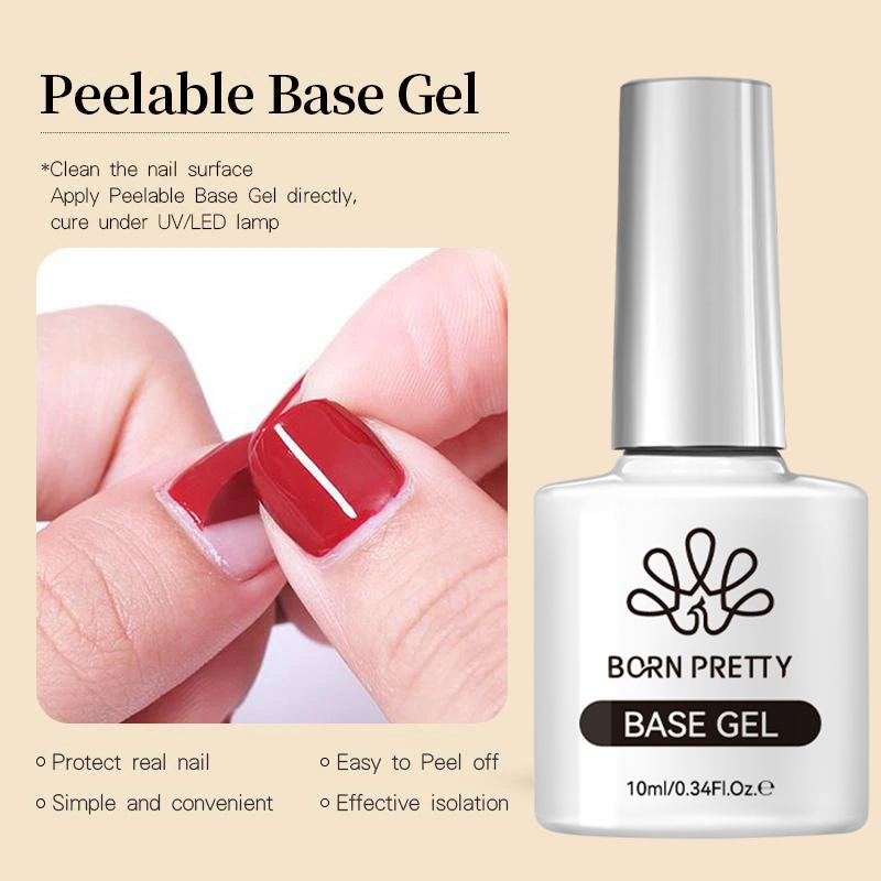 BORN PRETTY Peel Off Base Gel  - Peel Off Base Coat reseña y precio