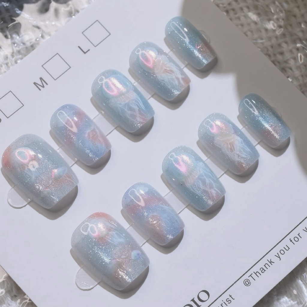 10 Uds. De medusas de ensueño  - Nail Art Press On reseña y precio