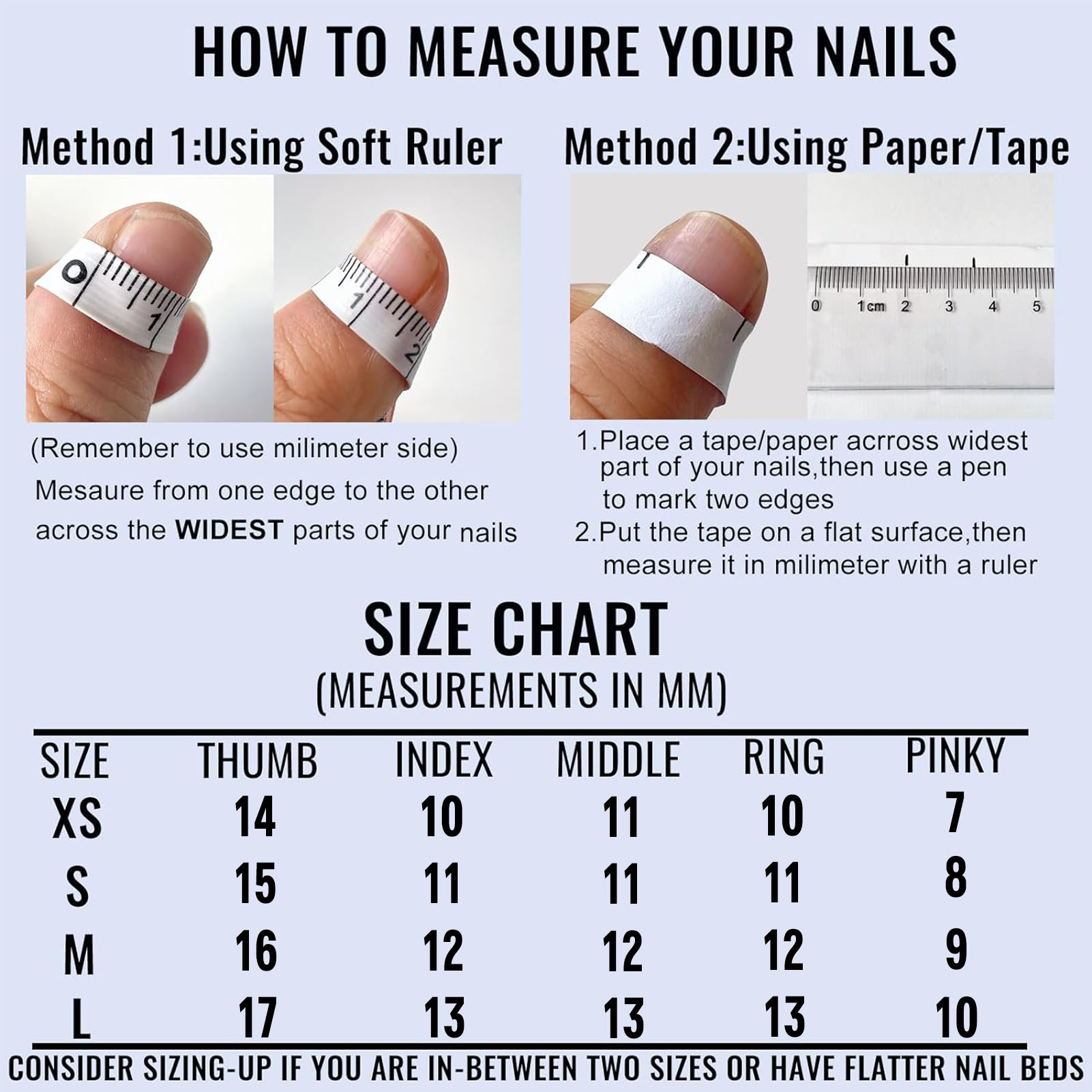Uñas postizas con puntas franc - Nail Art Press On reseña y precio