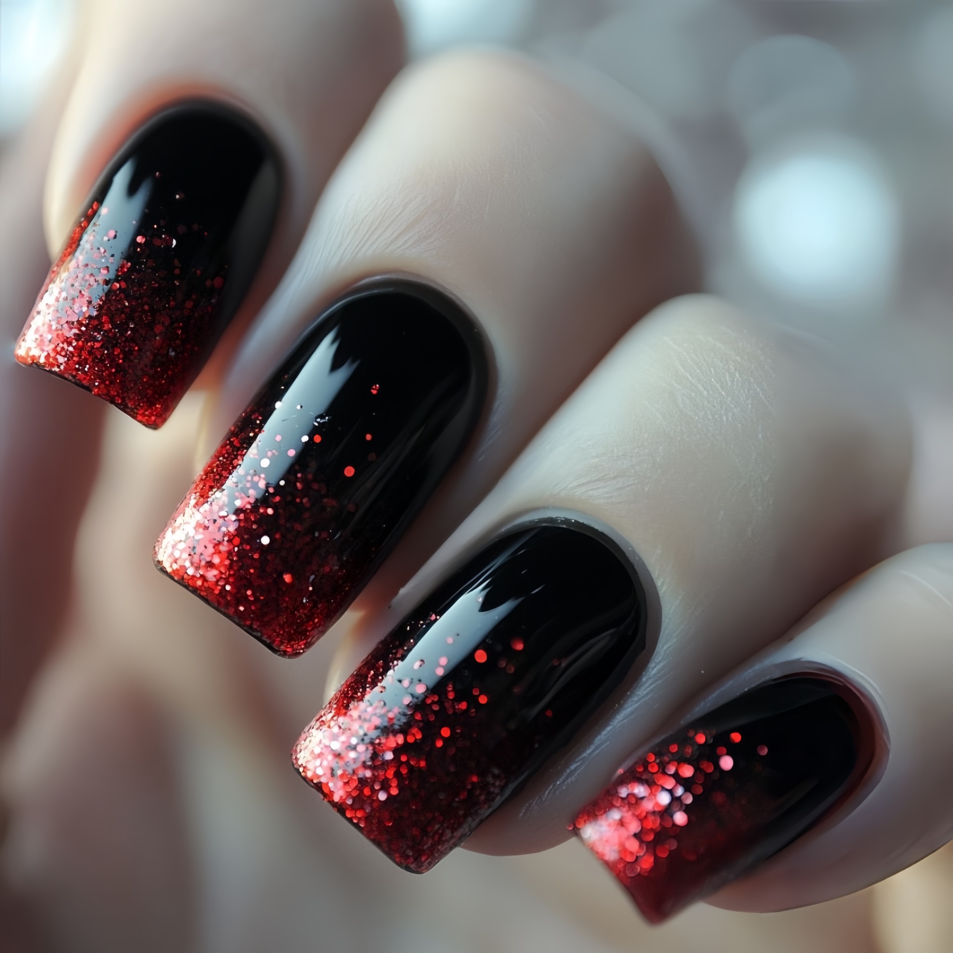 Uñas postizas medianas cortas, - Nail Art Press On reseña y precio
