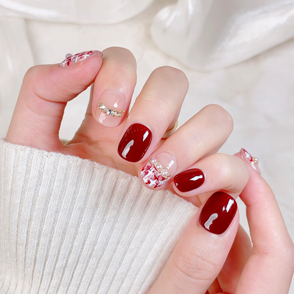 Kit de 10 Uñas Postizas Cortas - Nail Art Press On reseña y precio