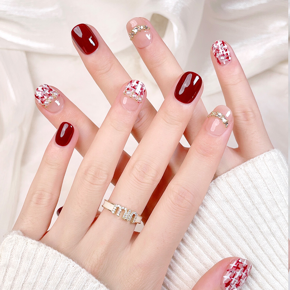 Kit de 10 Uñas Postizas Cortas - Nail Art Press On reseña y precio